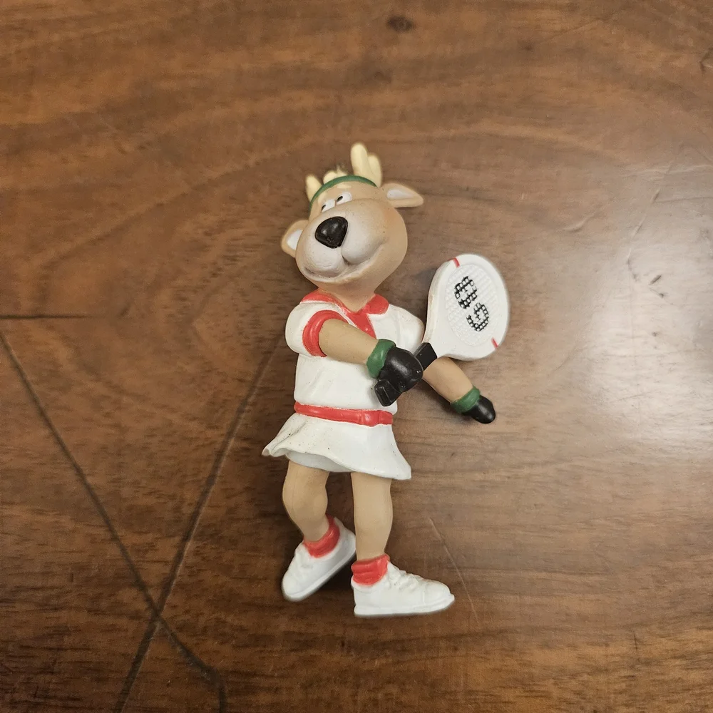 Hallmark 1989‎ Reindeer Champs Vixen Ornament Tennis Sports Handcrafted